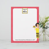 レトロ専業主婦シェフビーホームスタイルメニューのレターヘッド (スタンド正面)