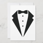 レトロ小さな紳士が赤ちゃんのシャワーを途中で 招待状 (裏面)