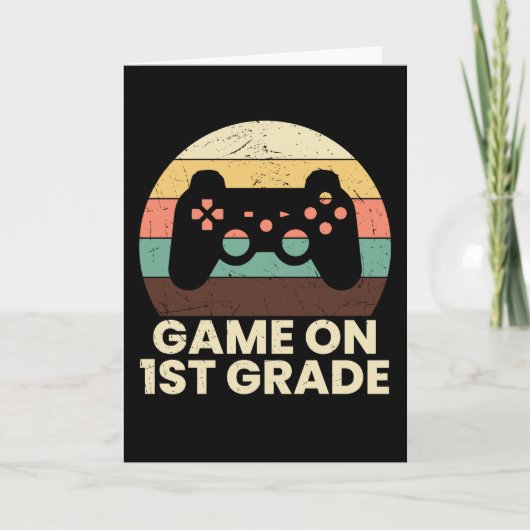 レトロ小学生ゲーマーギフト カード (正面)