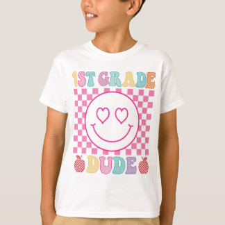 レトロ小学生男子のバックトゥスクールTシャツ Tシャツ