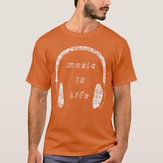 レトロ少年音楽は人生デザイン Tシャツ