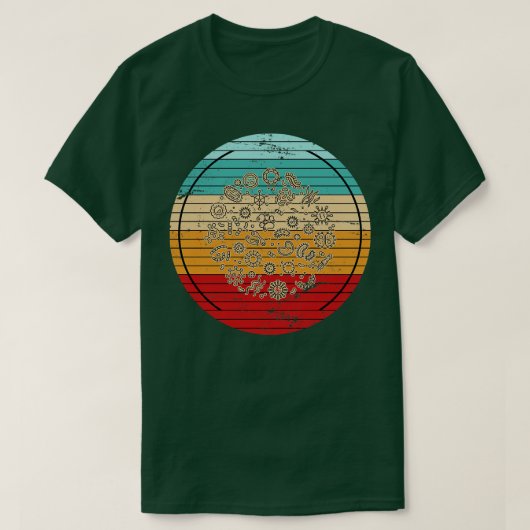 レトロ属菌微生物生物学 Tシャツ (デザイン正面)