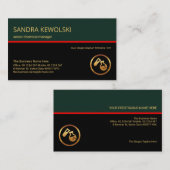 レトロ層スタイリッシュ赤線化学技術者 名刺 (正面/裏面)