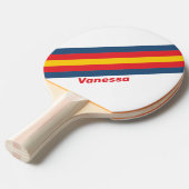 レトロ山ストライプの名前 卓球ラケット (正面アングル)