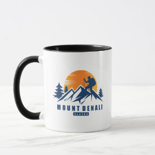 レトロ山デナリハイクTシャツ マグカップ