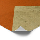 レトロ山形ジグザグストライプパターン ポスター (角)