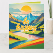 レトロ山景色 カード (正面)