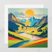 レトロ山景色 シーズンカード (正面/裏面)