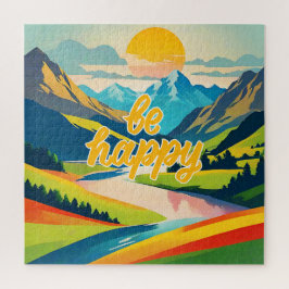 レトロ山景色 ジグソーパズル