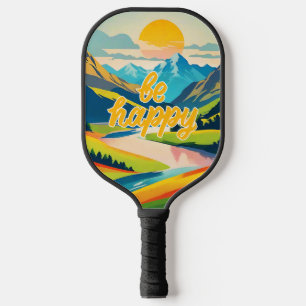 レトロ山景色 ピックルボールラケット