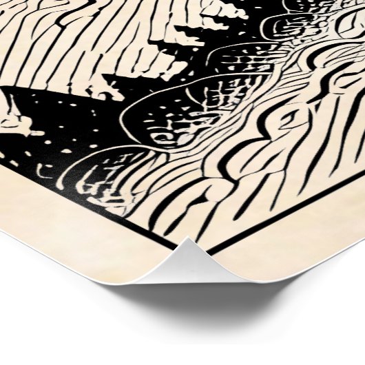 レトロ山景色 ポスター (コーナー)