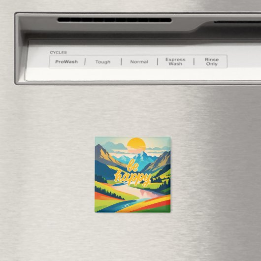 レトロ山景色 マグネット (インサイチュ (食洗機))