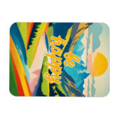 レトロ山景色 マグネット (横)