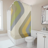 レトロ巨大ダイヤ数々のモンド色 シャワーカーテン (インサイチュ)