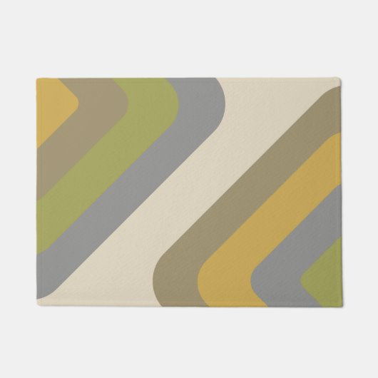 レトロ巨大ダイヤ数々のモンド色 ドアマット (正面)