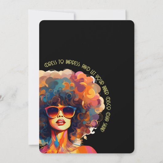 レトロ巻き戻しクリスマスパーティの招待状 (裏面)