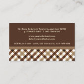 レトロ市松模様にコーヒーバー 名刺 (裏面)