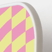 レトロ市松模様にスクリプト名 ピックルボールラケット (左詳細)