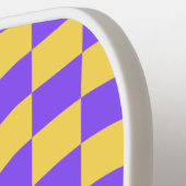 レトロ市松模様にスクリプト名Pickleballパドル ピックルボールラケット (左詳細)