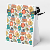 レトロ市松模様にバケーショントラベルをテーマ フェイバーボックス (裏面サイド)