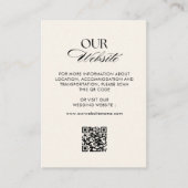 レトロ市松模様にパターンQRコードの結婚ウェブサイト エンクロージャーカード (正面)