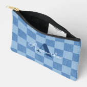 レトロ市松模様にフェード アクセサリーポーチ (見開き)