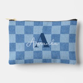 レトロ市松模様にフェード アクセサリーポーチ