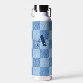 レトロ市松模様にフェード ウォーターボトル
