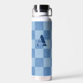 レトロ市松模様にフェード ウォーターボトル (背面)