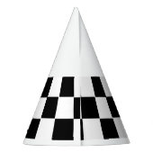 レトロ市松模様に二クールスマイル誕生日 パーティーハット (裏面)