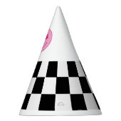 レトロ市松模様に二クールスマイル誕生日 パーティーハット (右)