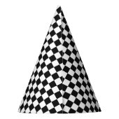 レトロ市松模様に二クール人バースデーパーティー パーティーハット (裏面)