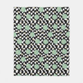 レトロ市松模様に及び軽量化ボルト フリースブランケット (正面)