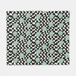 レトロ市松模様に及び軽量化ボルト フリースブランケット