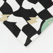 レトロ市松模様に及び軽量化ボルト フリースブランケット (角)