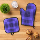 レトロ市松模様に 鍋つかみ&鍋敷きセット (トップダウン)