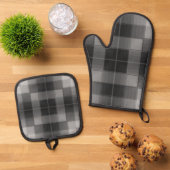 レトロ市松模様に 鍋つかみ&鍋敷きセット (トップダウン)