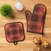 レトロ市松模様に 鍋つかみ&鍋敷きセット (トップダウン)