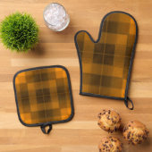 レトロ市松模様に 鍋つかみ&鍋敷きセット (トップダウン)