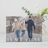 レトロ平和と愛のタイポグラフィクリスマス シーズンカード (スタンド正面)