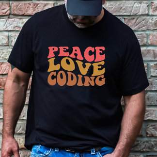 レトロ平和ラブコーディング Tシャツ