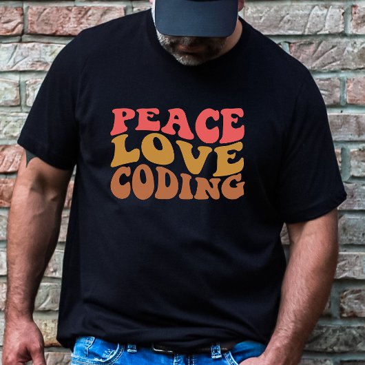 レトロ平和ラブコーディング Tシャツ