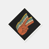 レトロ平和ヴィンテージ60年代70年代ヒッピー スタンダードカクテルナプキン (角)