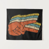 レトロ平和ヴィンテージ60年代70年代ヒッピー タペストリー (正面(横))