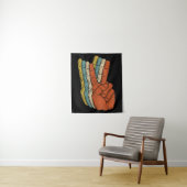 レトロ平和ヴィンテージ60年代70年代ヒッピー タペストリー (インサイチュ)