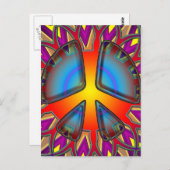 レトロ平和標識 ポストカード (正面/裏面)