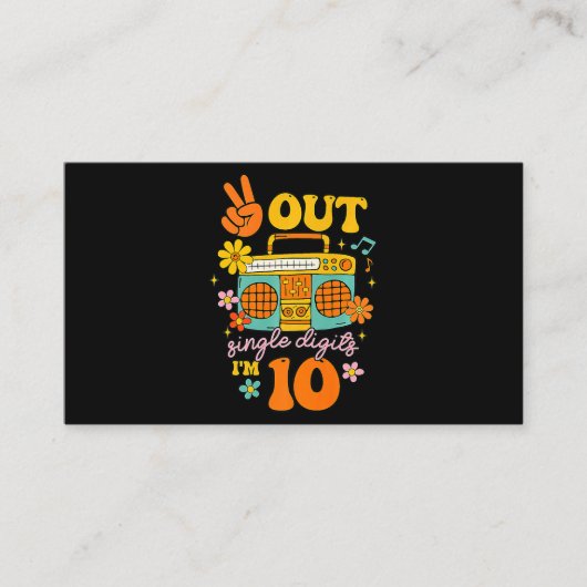 レトロ平和独身のアウト桁数Im 10歳10日 名刺 (正面)