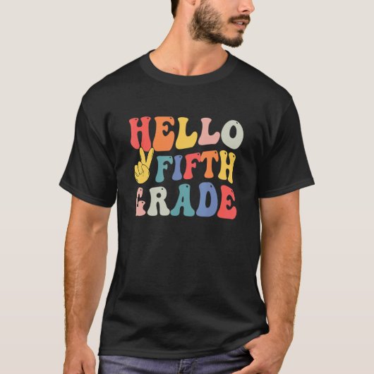 レトロ平和5年生先生生初日 Tシャツ (正面)