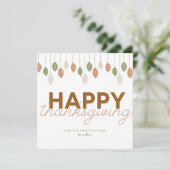 レトロ幸せな感謝祭 |グリーティングカード 招待状 (スタンド正面)