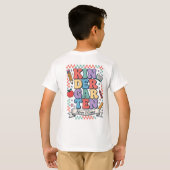 レトロ幼稚園ここに来た学校 Tシャツ (裏面フル)